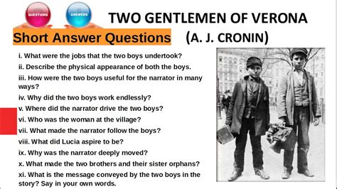 two gentlemen of verona questions and answers