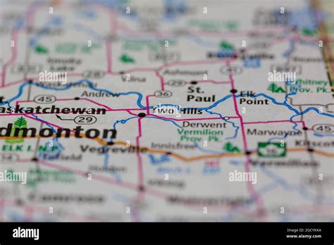 Two Hills Alberta Map