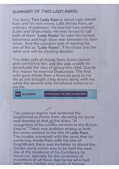 Review Of Two Lady Rams Summary