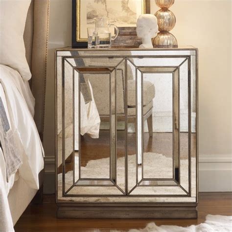 Two Mirrored Nightstand