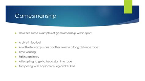 two practical examples of gamesmanship