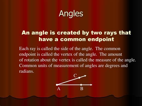 two rays having a common endpoint is called