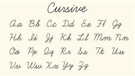 Two Types Of Writing Cursive And