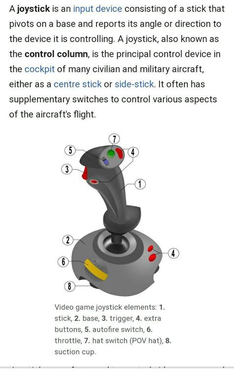 two uses of joystick in computer