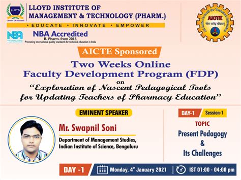two week aicte approved fdp