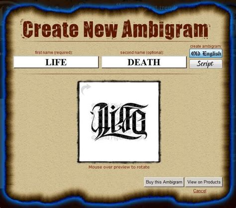 Best Two Name Ambigram Generator Free Vondy