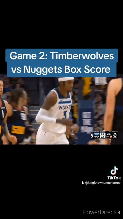twolves vs nuggets box score