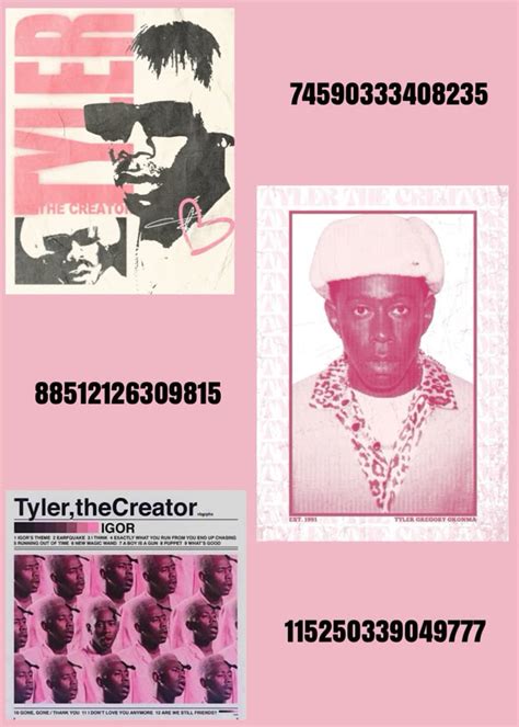 tyler the creator roblox id codes
