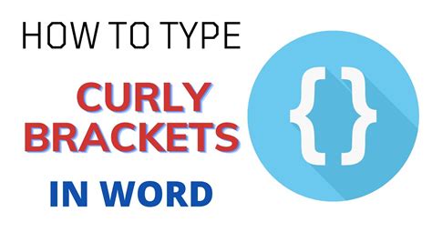 Type Brackets Word