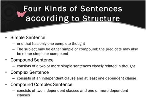 type of sentence according to structure