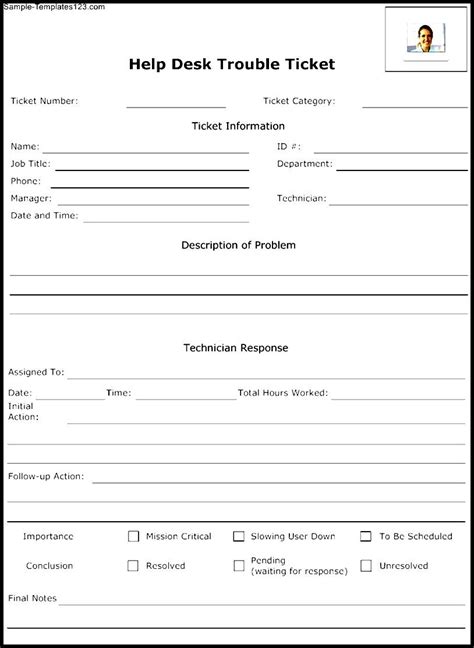 type of trouble ticket