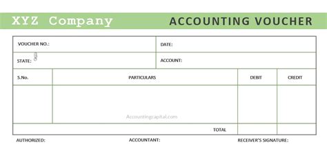 type of voucher in accounting