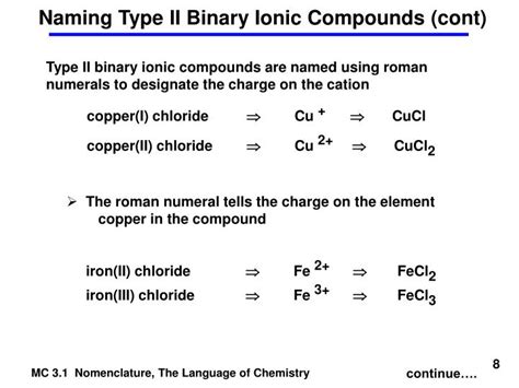 type two binary ionic compounds