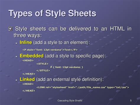 HTML Styles — Inline and External style Sheets — TutorialBrain