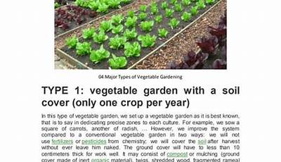 Types Of Vegetable Gardening Pdf