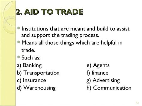 Types Of Aid For Trade