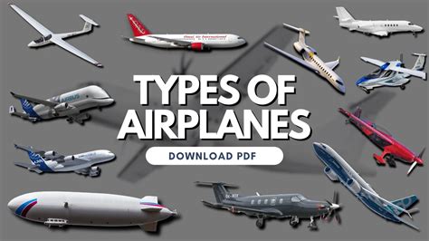 Types Of Airplanes Printable