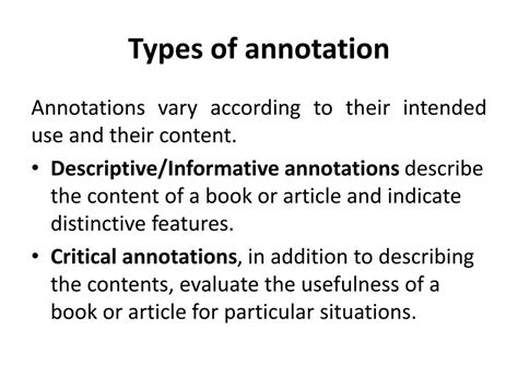 types of annotation in translation