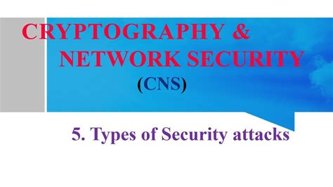 types of attacks in cryptography network security