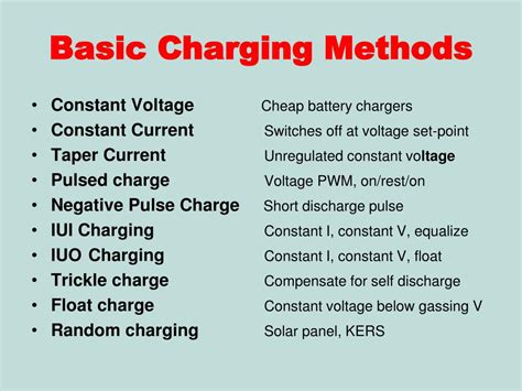 Types Of Battery Charging Methods Pdf