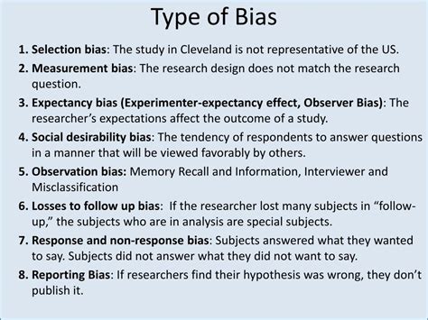 types of biases wikipedia