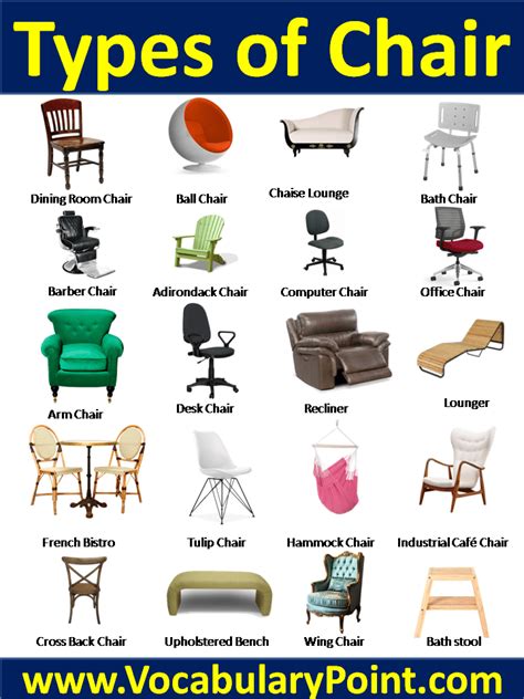 Types Of Chair Name