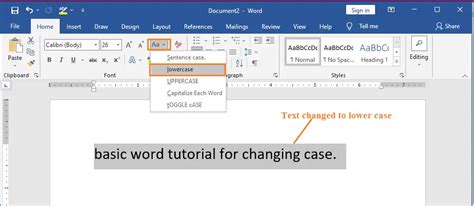 types of change case in ms word