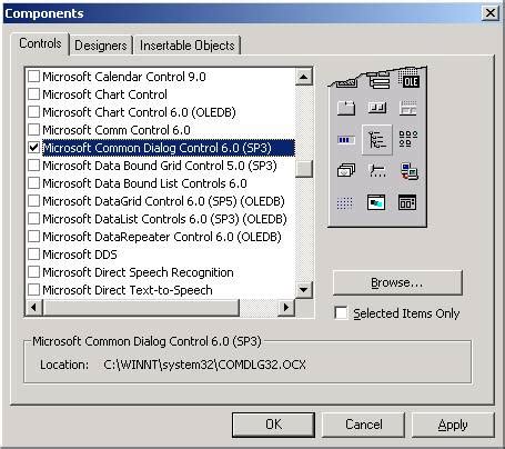 Types Of Common Dialog Box In Vb