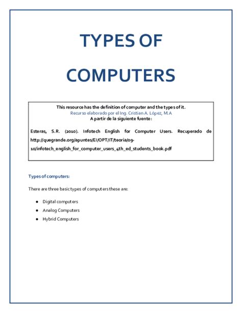 types of computers pdf notes