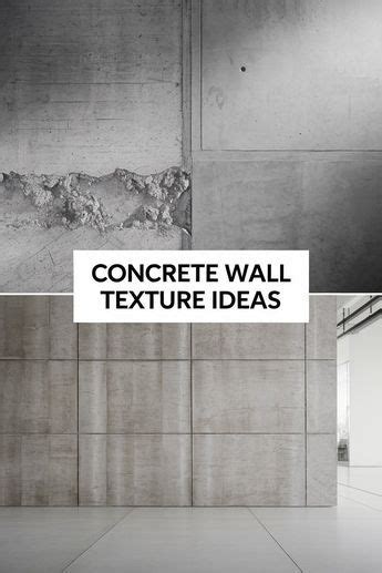 Types of concrete wall textures