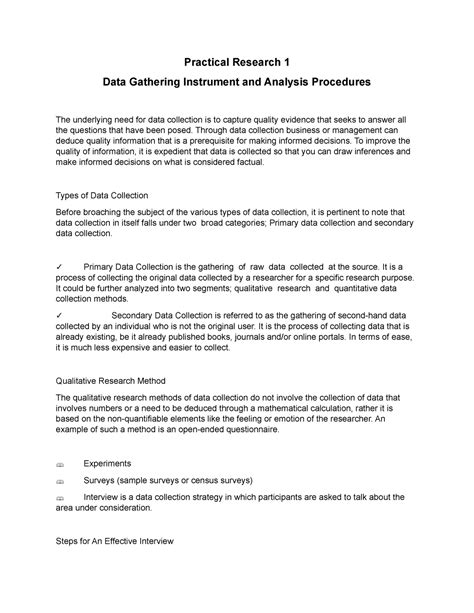 types of data gathering procedure in qualitative research