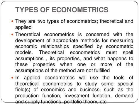 types of data in econometrics slideshare
