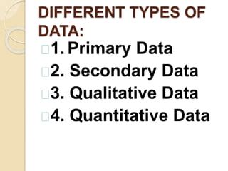 types of data ppt pdf