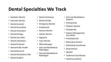Types Of Dentist Specialties