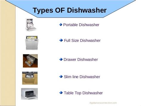 types of dishwasher machine