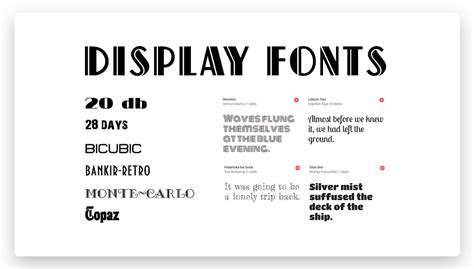 Types Of Display Fonts