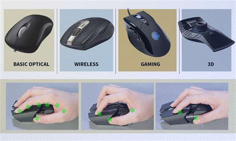 types of gaming mice