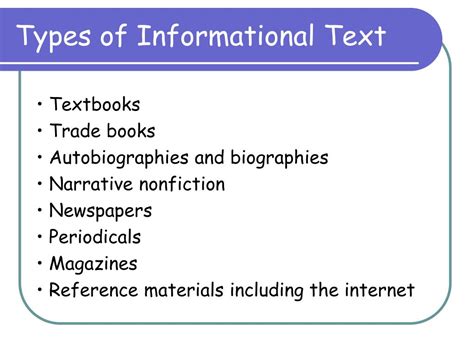 types of informational text ppt