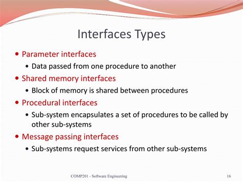 types of interface in software engineering