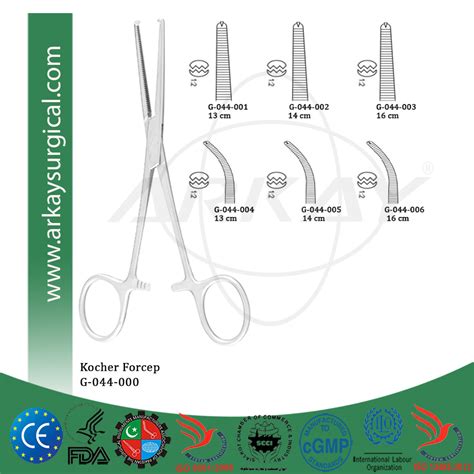 Types Of Kocher Forceps