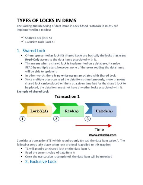 Types Of Locks In Dbms
