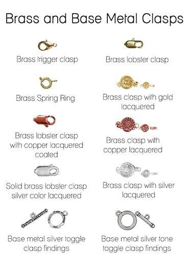 Types Of Metal Clasps