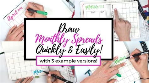 types of monthly calendars