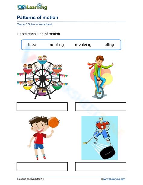 types of motion with examples class 6 pdf worksheet