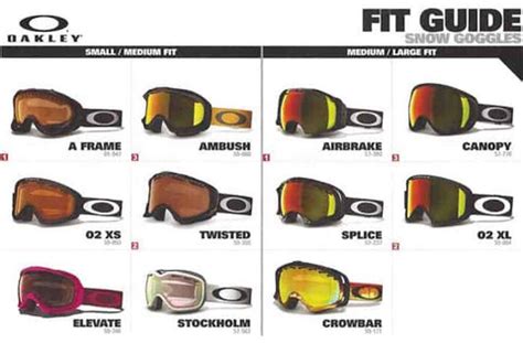 Types Of Oakley Goggles