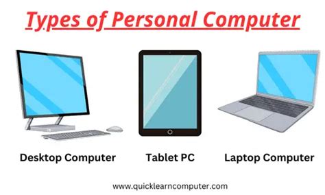 Types Of Personal Computer Notebook Computer