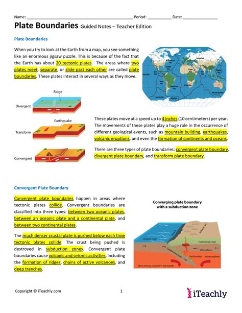 Types Of Plate Boundaries Bbc Bitesize