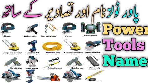 Types Of Power Tools Names