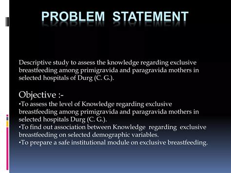 types of problem statement in obg slideshare