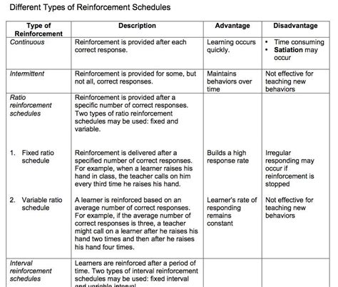Types Of Reinforcement Examples